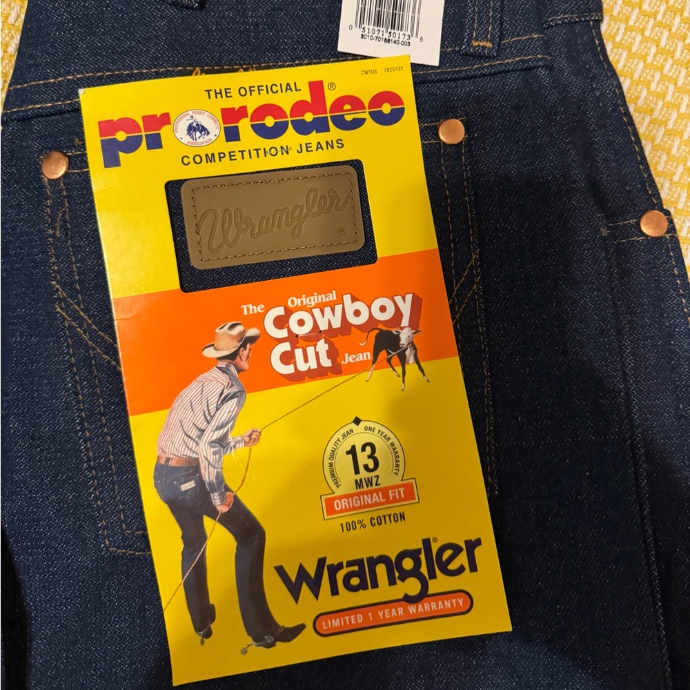 Men's Rigid Wrangler Cowboy Cut 13MWZ Original Fit Jeans - Rigid Indigo New
